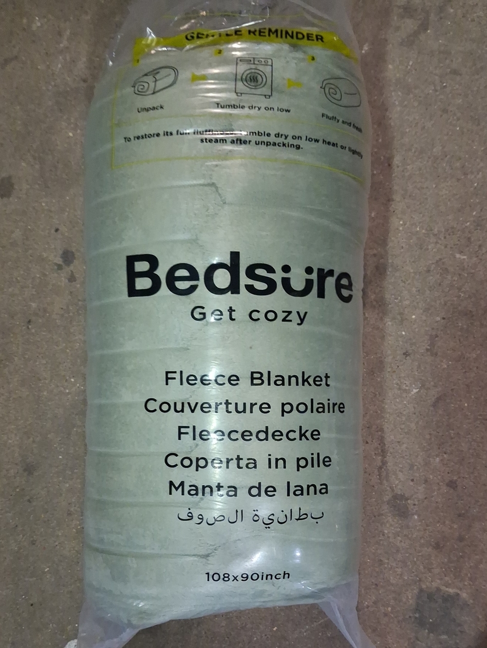 NWT Bedsure Gentle Soft Fleece Blankets King 108x90 Inches Green